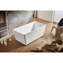 Contemporary Soaking Tub Acrylic Freestanding Bathtub With Overflow and Drain